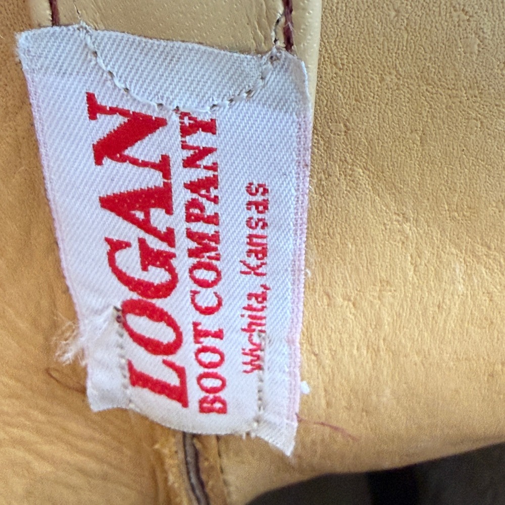 Vtg Logan Boot Co Cowboy Boots‎ Coastal Cowgirl Western Leather USA Women 6B - Picture 2 of 13